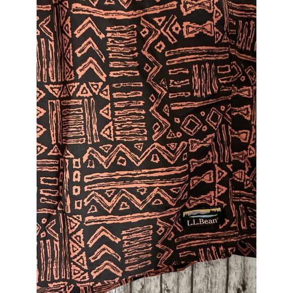 L.L. Bean Men's Classic Supplex Sport Swimsuit Belted Orange Black Tribal 2X - Picture 3 of 10